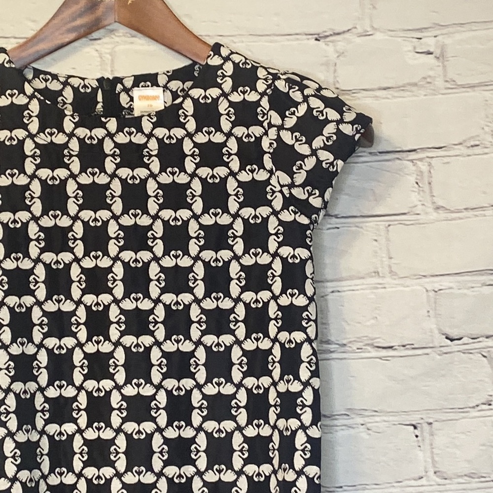 Gymboree Short Sleeve Dress Swan Print Size 10 Excellent Condition - Picture 5 of 12
